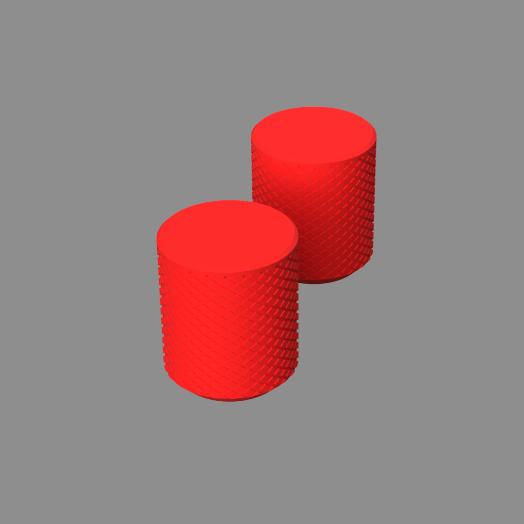 2 X Tamponi K3D 5 - Personalizzabili - Dado M8/M6 Auto bloccante + Barra filettata inclusa - Keepit3D