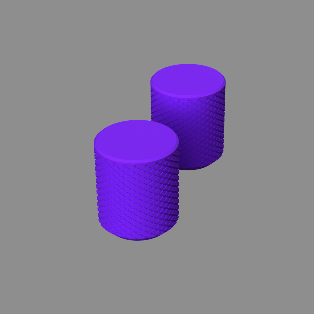 2 X Tamponi K3D 5 - Personalizzabili - Dado M8/M6 Auto bloccante + Barra filettata inclusa - Keepit3D