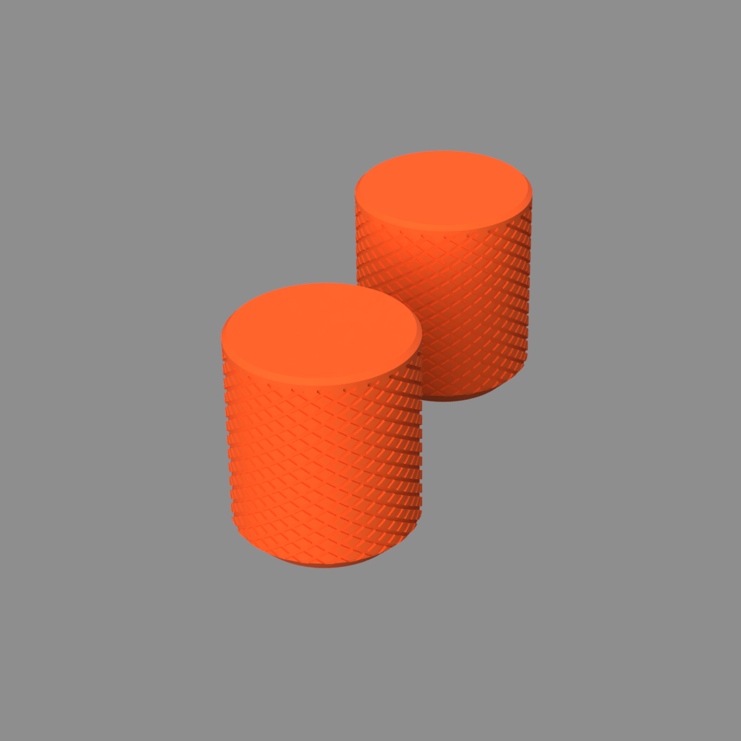 2 X Tamponi K3D 5 - Personalizzabili - Dado M8/M6 Auto bloccante + Barra filettata inclusa - Keepit3D
