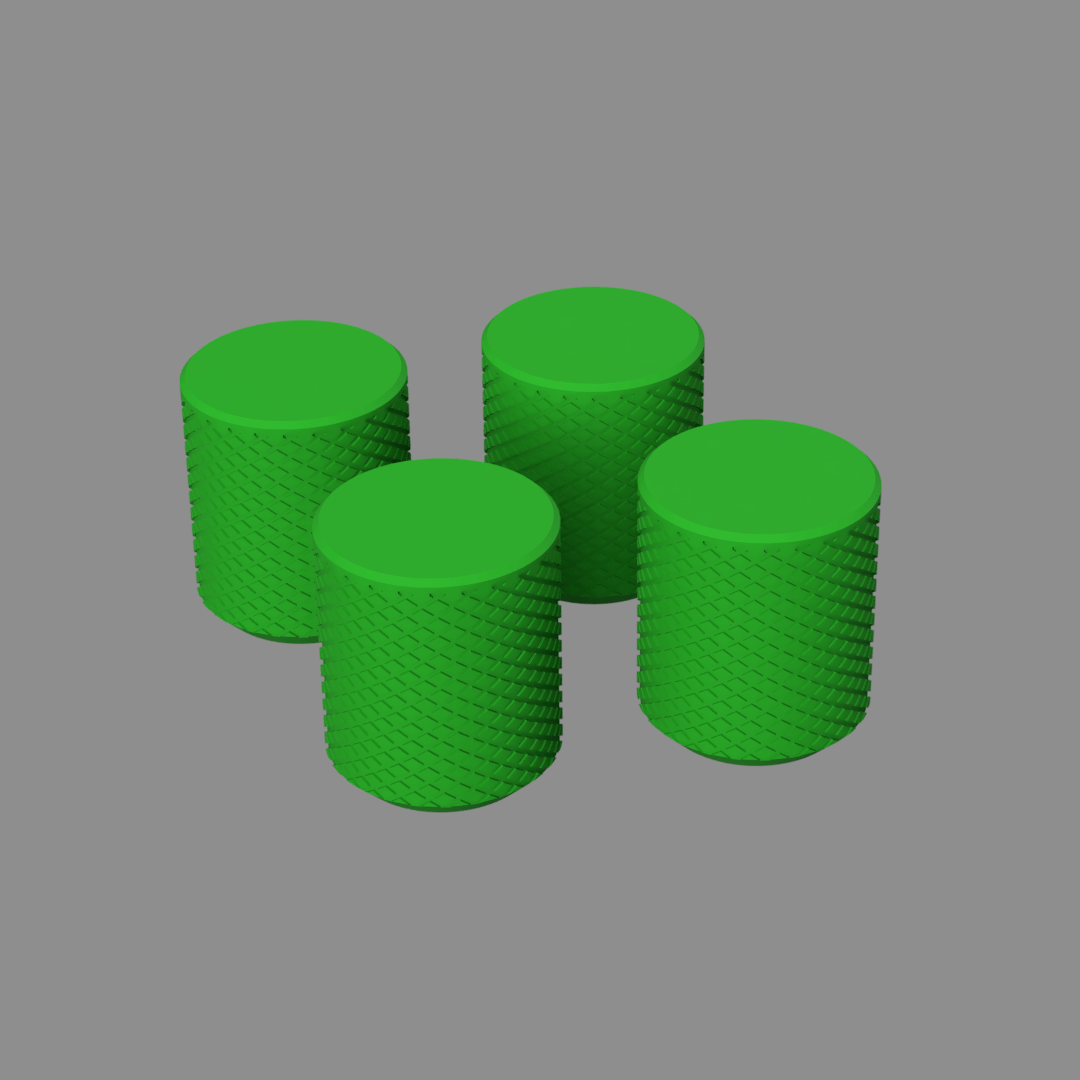4 X Tamponi K3D 5 - Personalizzabili - Dado M8/M6 Auto bloccante + Barra filettata inclusa - Keepit3D