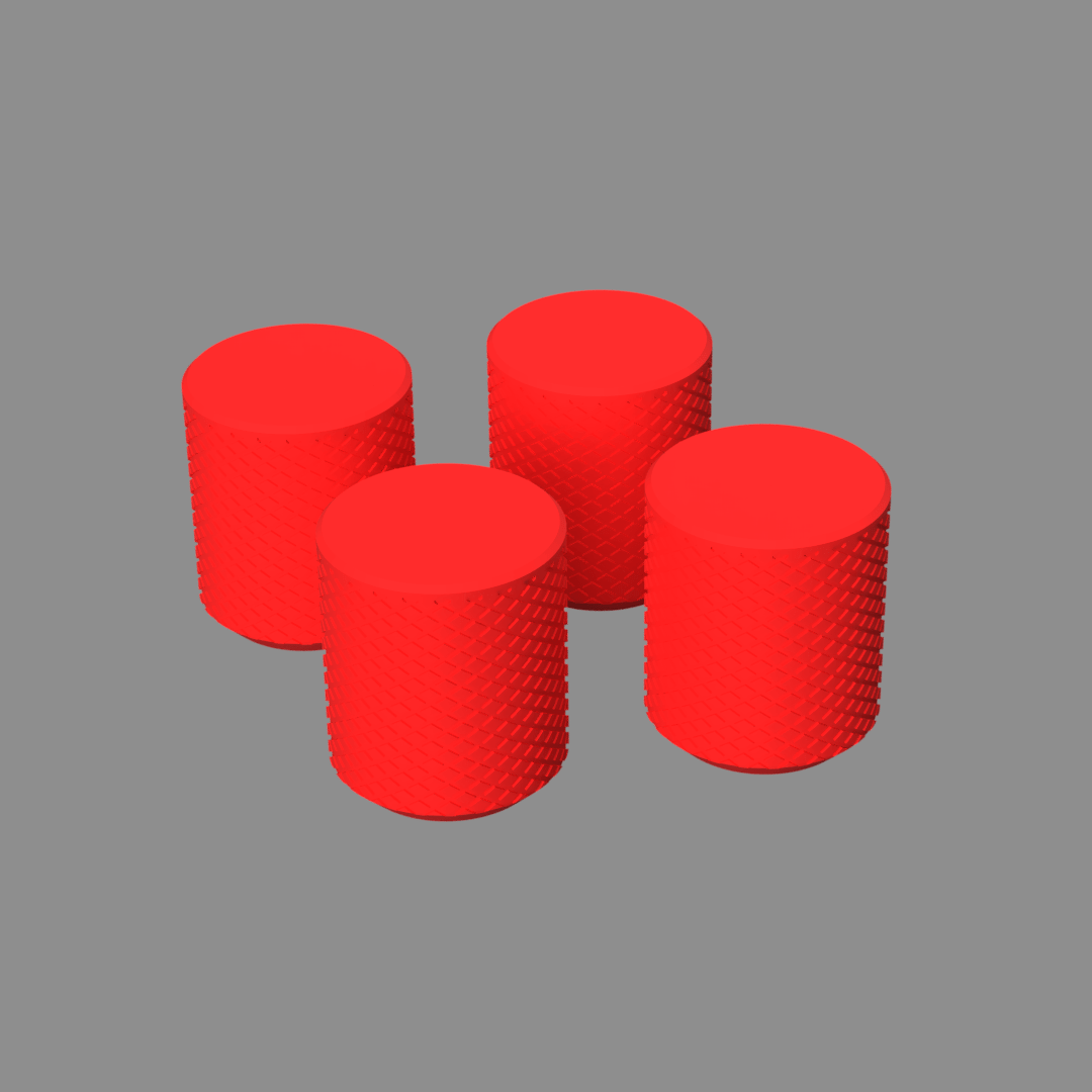 4 X Tamponi K3D 5 - Personalizzabili - Dado M8/M6 Auto bloccante + Barra filettata inclusa - Keepit3D