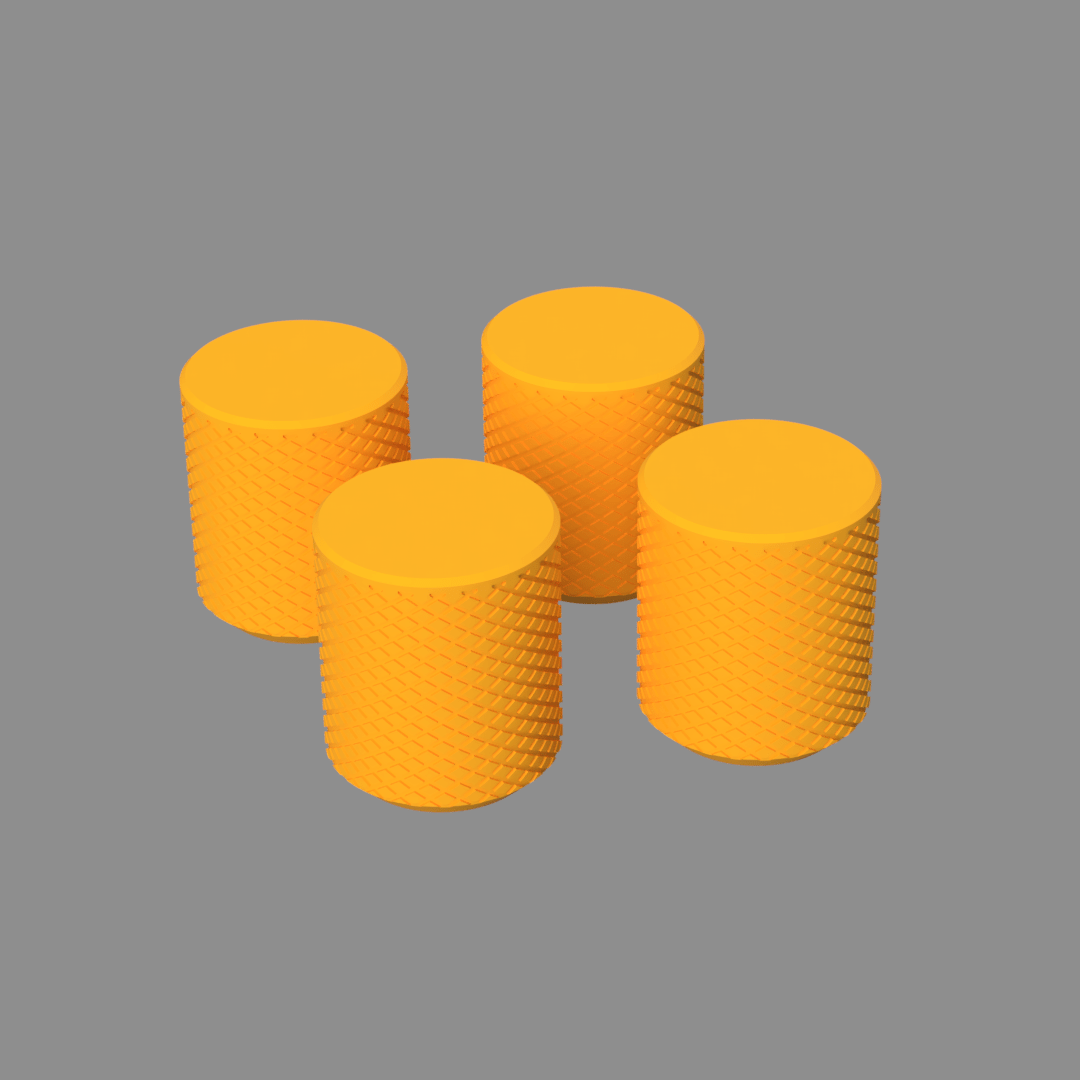 4 X Tamponi K3D 5 - Personalizzabili - Dado M8/M6 Auto bloccante + Barra filettata inclusa - Keepit3D