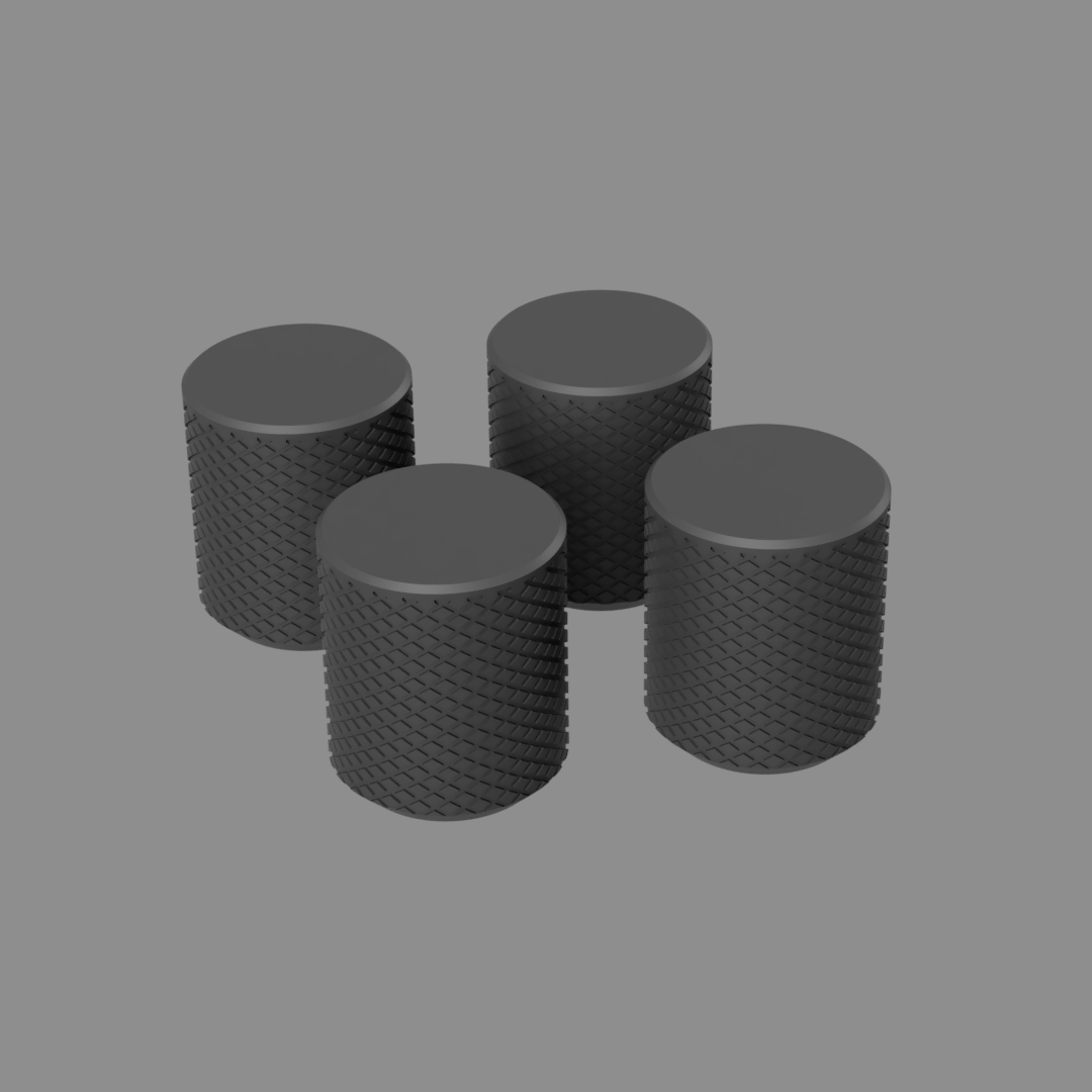 4 X Tamponi K3D 5 - Personalizzabili - Dado M8/M6 Auto bloccante + Barra filettata inclusa - Keepit3D