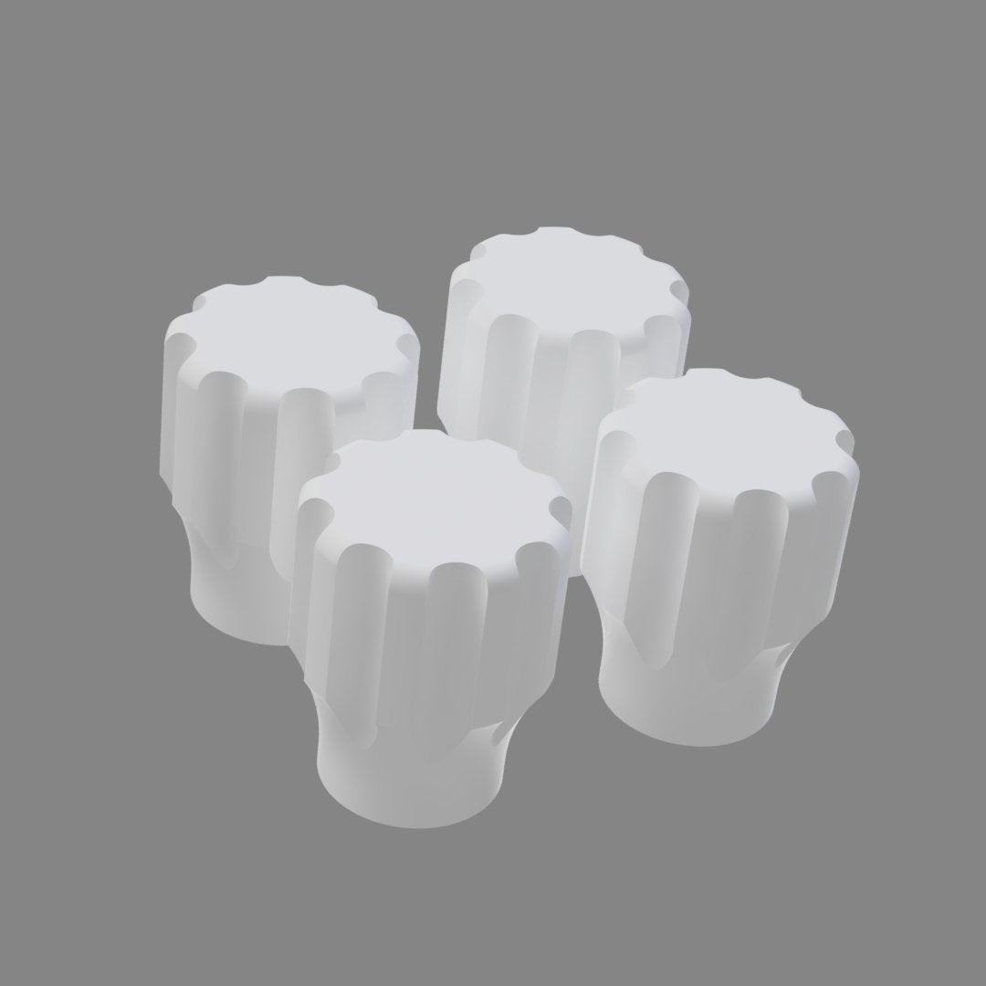 4 X Tamponi K3D 7 - 100% Personalizzati - Dado M8/M6 Auto bloccante - Keepit