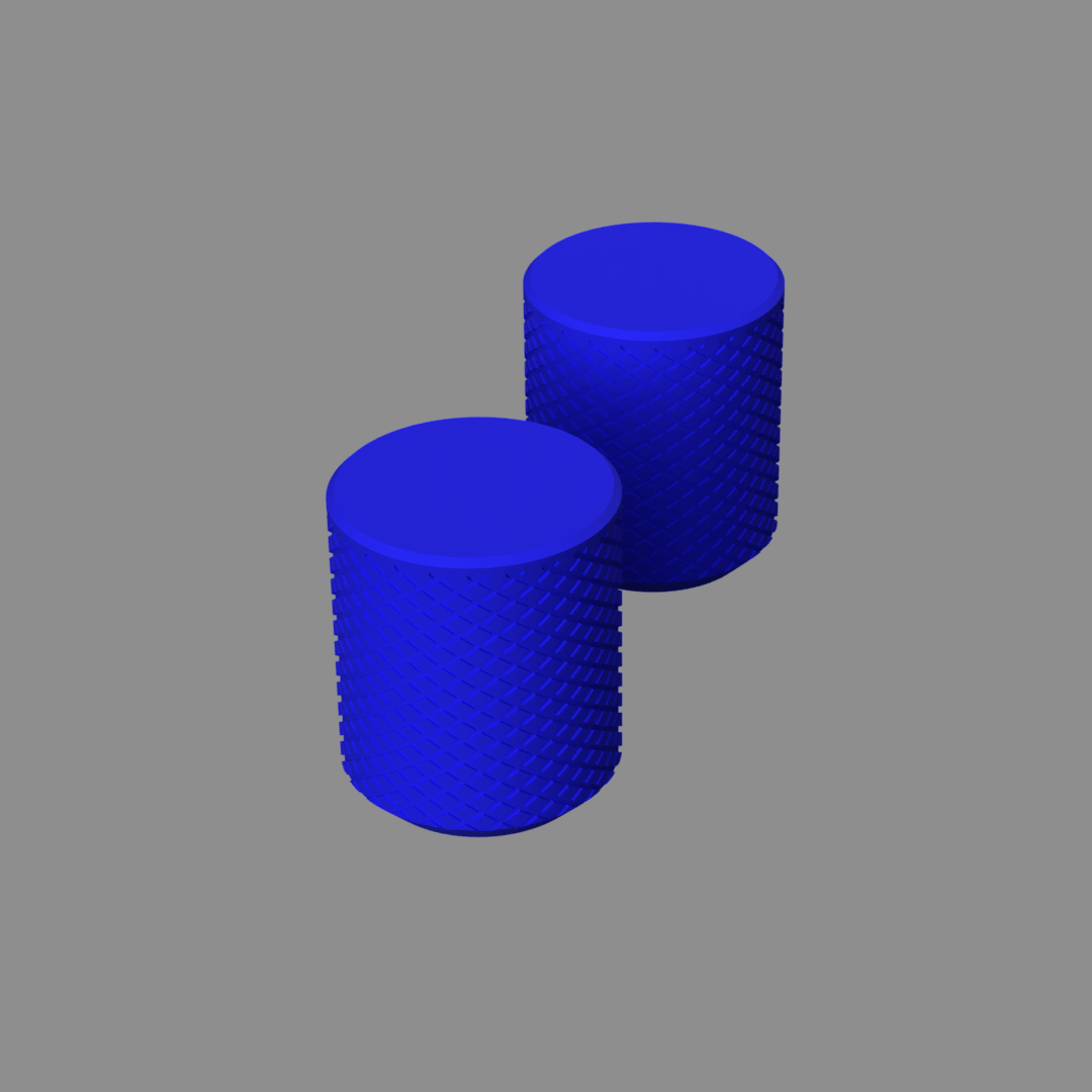 2 X Tamponi K3D 5 - Personalizzabili - Dado M8/M6 Auto bloccante + Barra filettata inclusa - Keepit3D