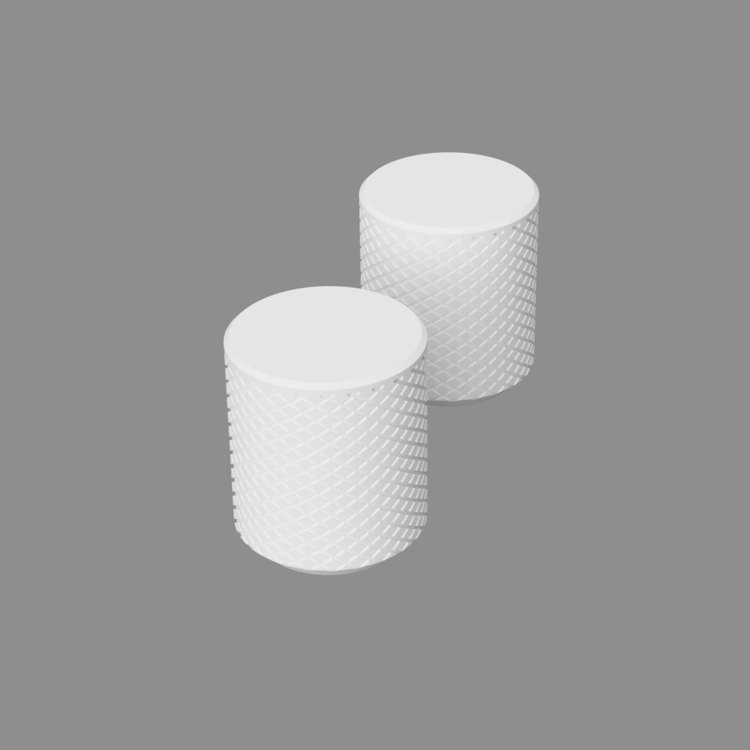 2 X Tamponi K3D 5 - Personalizzabili - Dado M8/M6 Auto bloccante + Barra filettata inclusa - Keepit3D