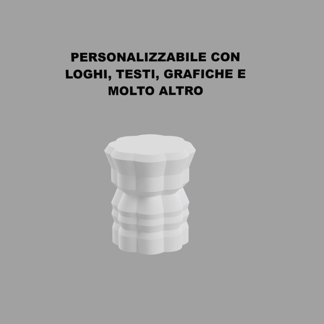 4 X Tamponi K3D 4 - 100% Personalizzati - Dado M8/M6 Auto bloccante - Keepit