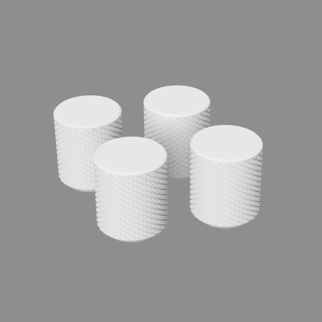 4 X Tamponi K3D 5 - Personalizzabili - Dado M8/M6 Auto bloccante + Barra filettata inclusa - Keepit3D