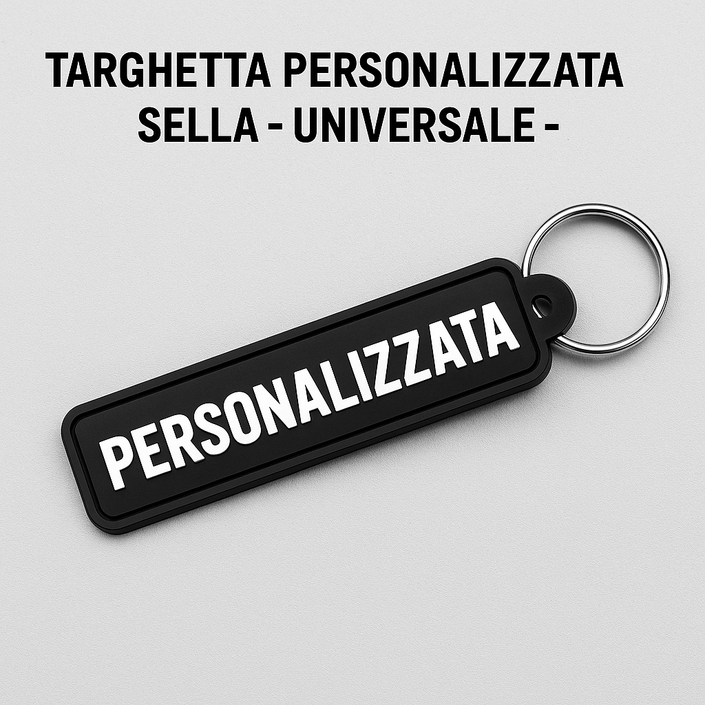 Targhetta personalizzata sella - Universale - PERSONALIZZATA - Keepit3D